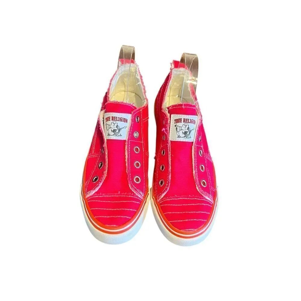 True Religion Korey hot pink fashion chuck style sneakers shoes size 7.5
